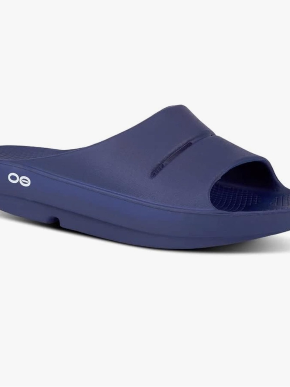 OOFOS Navy Slide Recovery Sandal